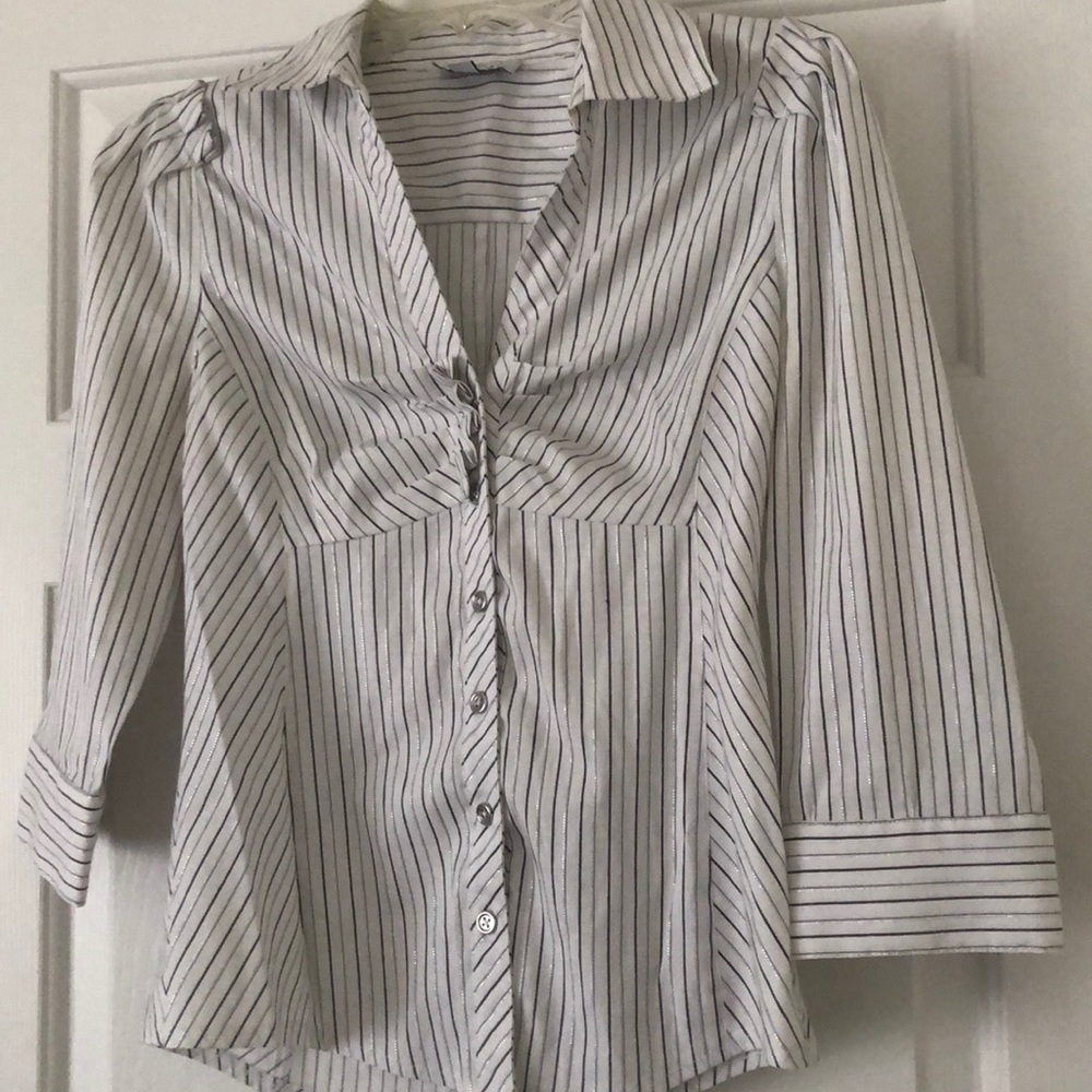 Bebe pinstriped blouse
